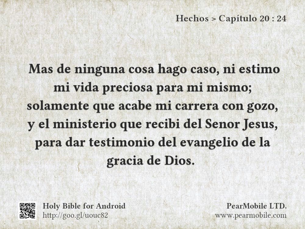 Hechos, Capítulo 20:24